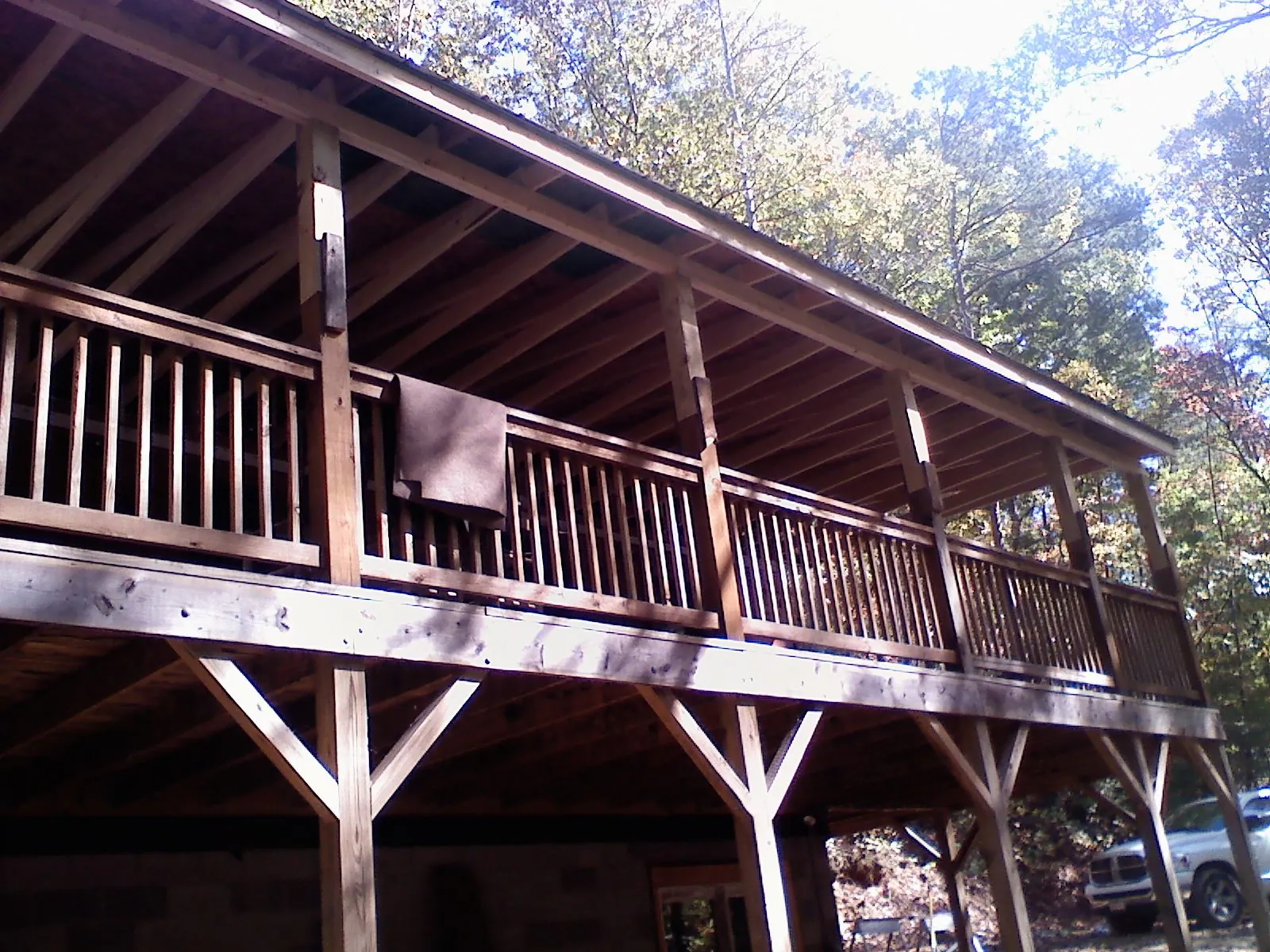 Timber framing under a new elevated porch and deck — Roof Leak Repair in Trabuco Canyon by Roofing Brothers